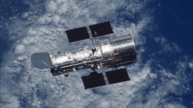 Hubble imaged by Columbia in 2002.