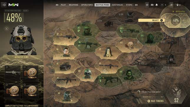 The new Call of Duty tac map battle pass