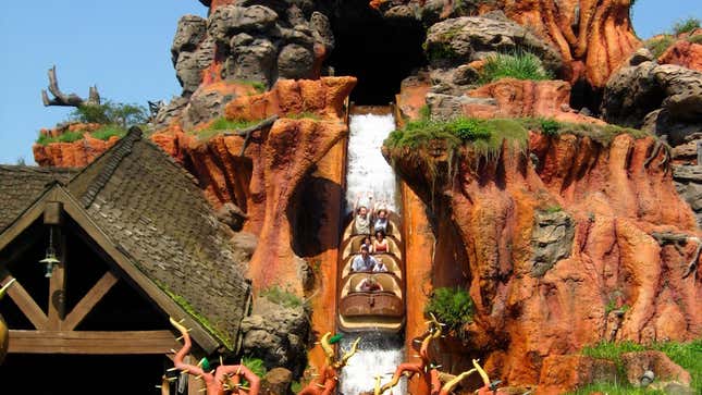 Splash Mountain drop at Disney's Magic Kingdom