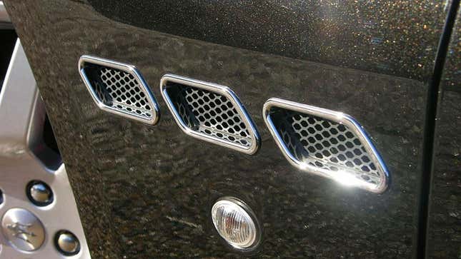 A photo of car vents. 