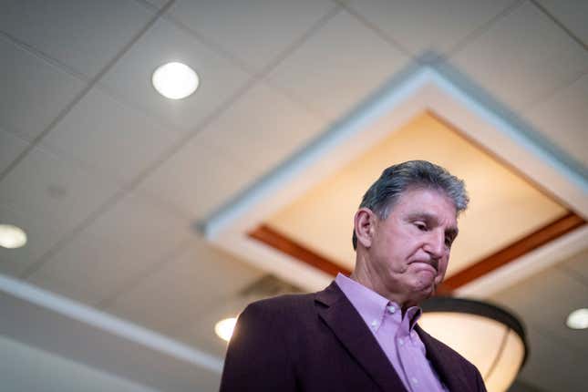 Image for article titled Civil Rights Leaders Meet With Sen. Joe Manchin In Hopes That He’ll Be Less Racist