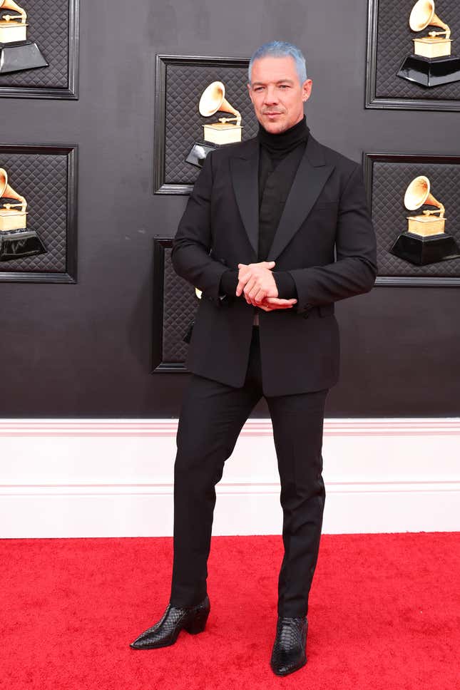  Diplo attends the 64th Annual GRAMMY Awards at MGM Grand Garden Arena on April 03, 2022 in Las Vegas, Nevada.