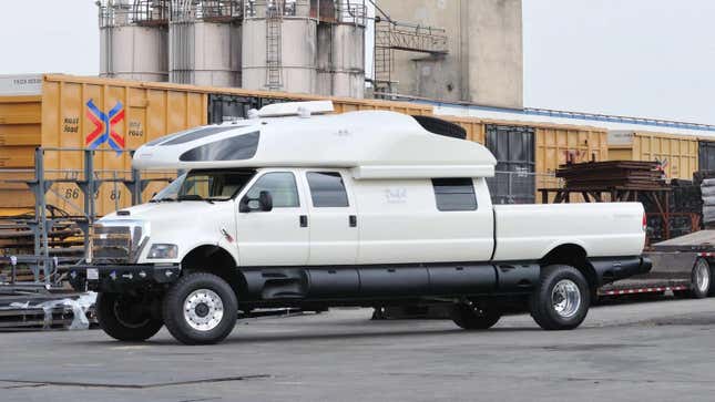 Image for article titled Someone Spent $6 Million Building A Massive Ford F-750 Motor Home