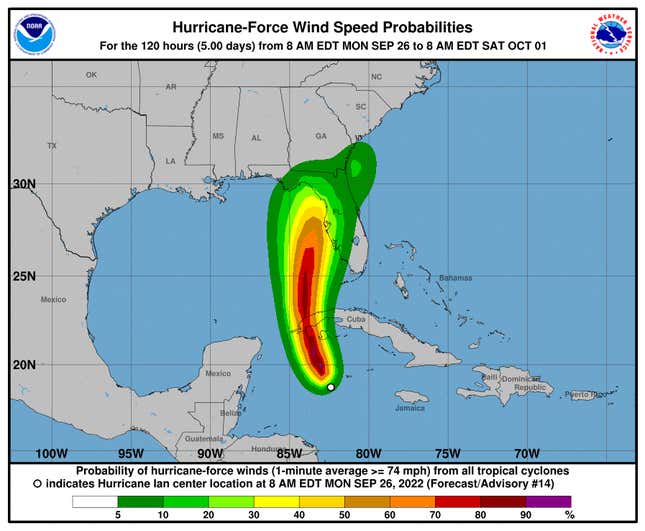 Image for article titled NASA's Megarocket Heads for Shelter as Hurricane Ian Approaches
