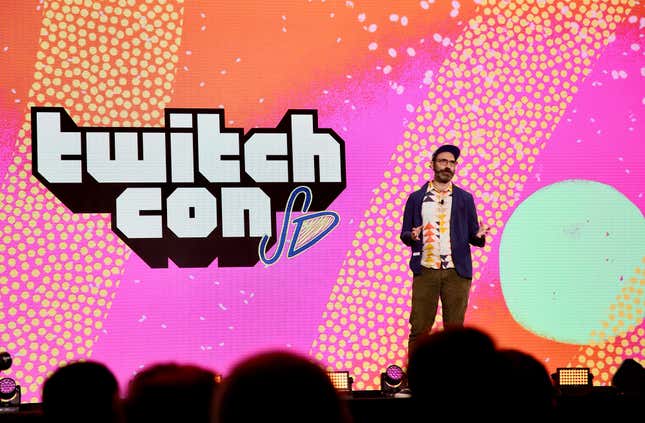 Now-former CEO Emmett Shear appears on stage at Twitch Con 2022.