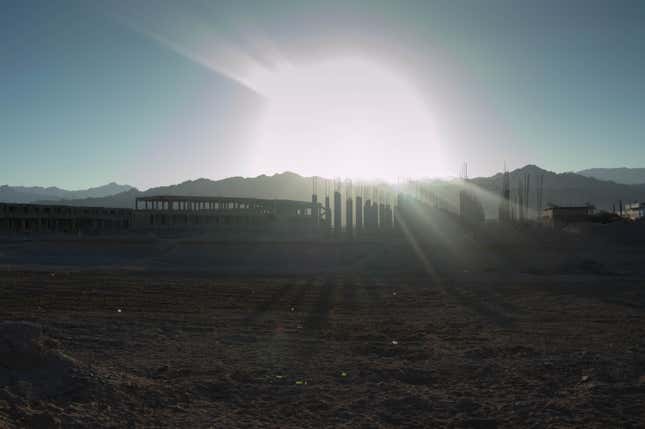 Semi-completed hotels close to Dahab.