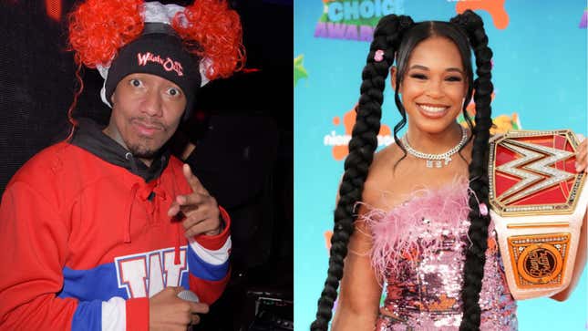 Image for article titled Black Twitter is Mad at Nick Cannon&#39;s Tasteless Joke about ‘Impregnating’ WWE Star Bianca Belair