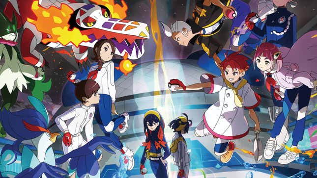 Pokemon trainers from different schools face off.