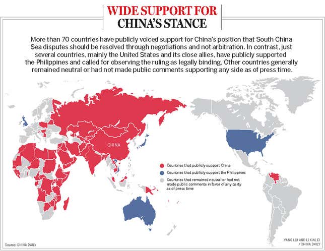Screen grab of the China Daily map.