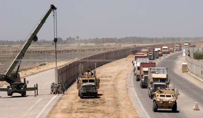 Walls being built