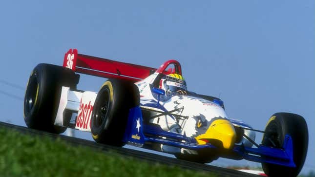 A photo of the Eagle 987 Champ Car racing in the 1990s. 