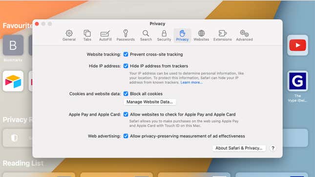 Apple Safari screenshot