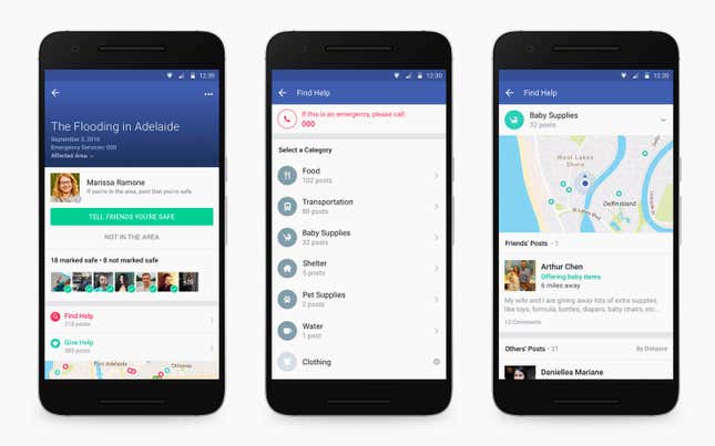 Image for article titled Facebook is poised to become a major player in disaster response