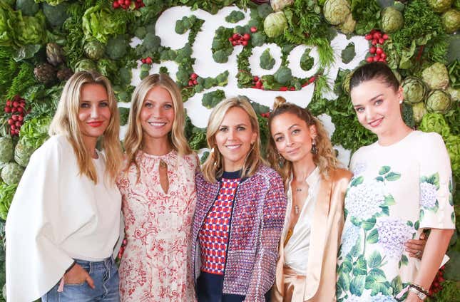 Cameron Diaz, Gwyneth Paltrow, Tory Burch, Nicole Richie, and Miranda Kerr.