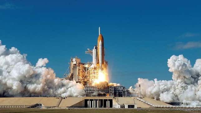 The Space Shuttle Columbia during its final launch, January 16, 2003. 
