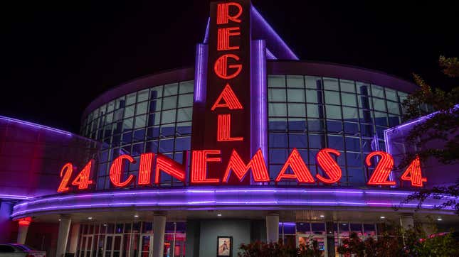 Outside of Regal Cinemas movie theater