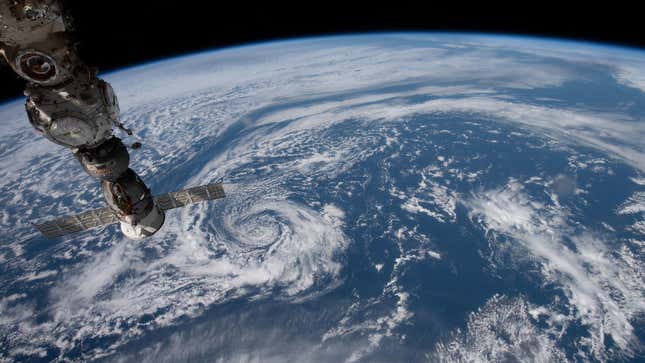 A view of the Pacific Ocean from the ISS on April 17, 2023. 