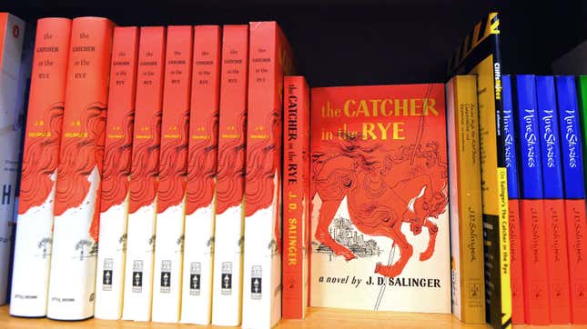 J.D. Salinger's Catcher in the Rye, as seen on a bookstore shelf in Washington, DC in 2010.