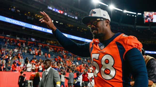 Von Miller will forever be associated with the Denver Broncos, but for now, he’s headed to the Rams.