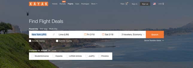 Image for article titled Kayak is quietly testing out its answer to Airbnb