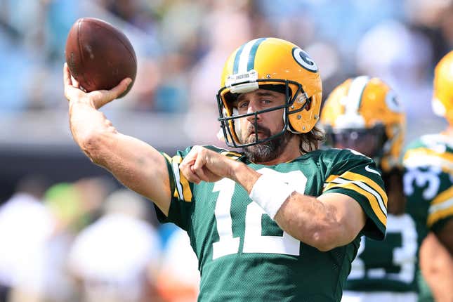 Image for article titled Week 1 NFL Powerless Rankings: Aaron Rodgers’ face says it all