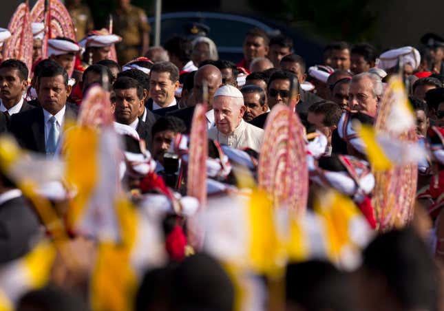 Sri Lanka Pope Asia