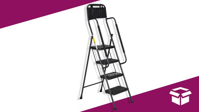 Save 35% on the HBTower four-step ladder with handrails.
