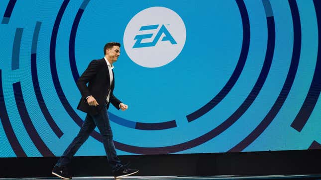 EA CEO Andrew Wilson walks on stage at E3 2017. 