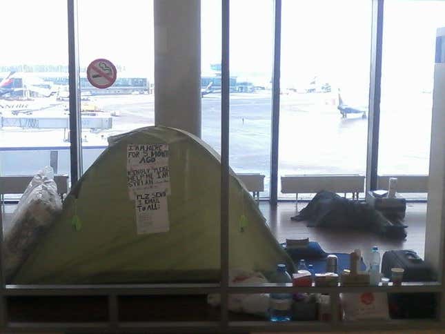 Yasien’s tent is also a small protest site.