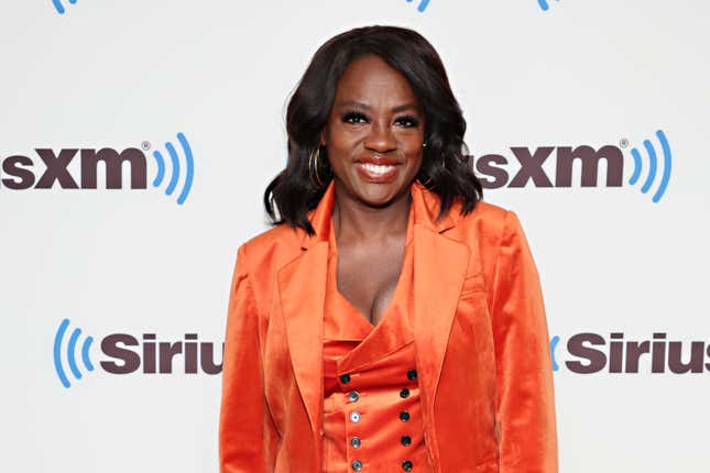 Viola Davis visits the SiriusXM Studios on April 28, 2022 in New York City. (Photo by Cindy Ord/Getty Images for SiriusXM)