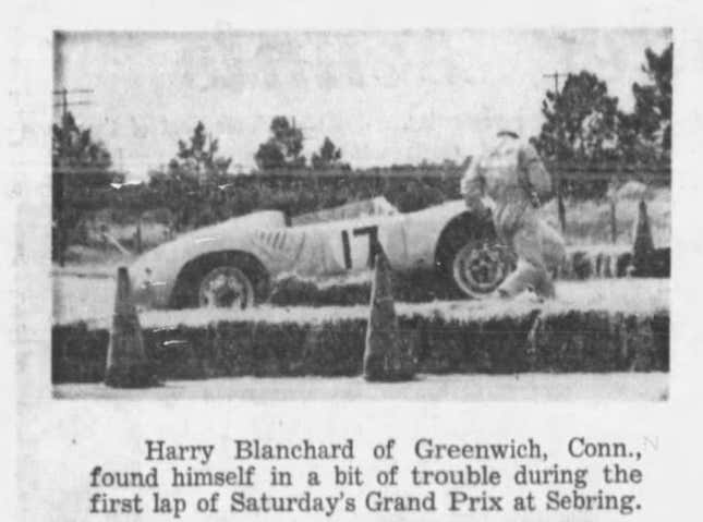 Harry Blanchard as shown in the Miami News from December 14, 1959.