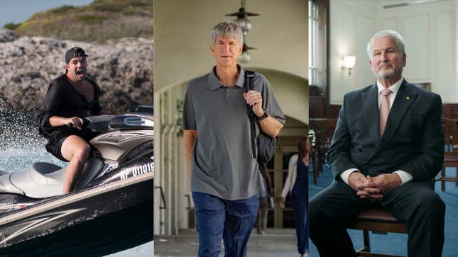 Left to right: Billy McFarland in Fyre (Photo: Netflix); Matthew Modine as William ‘Rick’ Singer in Operation Varsity Blues (Photo: Adam Rose/Netflix); Assistant U.S. Attorney Mark Devereaux in McMillion$ (Photo: HBO)