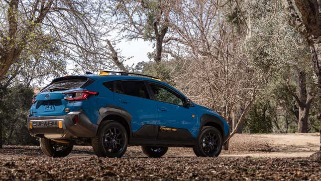 A photo of the rear quarter on the Subaru Crosstrek Wilderness. 