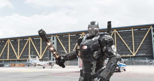 Don Cheadle as War Machine in Captain America: Civil War