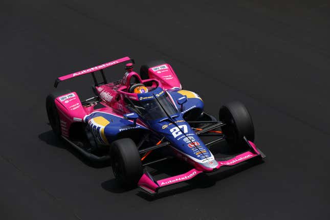 Alexander Rossi in his No. 27 Andretti Autosport Honda during practice for the 2022 Indy 500
