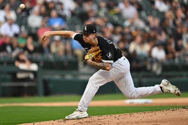 Apr 14, 2023; Chicago, Illinois, USA;  Chicago White Sox pitcher Mike Clevinger (52) pitches in the second inning against the Baltimore Orioles at Guaranteed Rate Field.