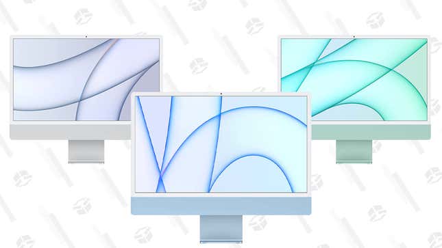 2021 24&quot; iMac (256GB SSD, Green) | $1,399 | Amazon
2021 24&quot; iMac (256GB SSD, Silver) | $1,399 | Amazon
2021 24&quot; iMac (512GB SSD, Blue) | $1,599 | Amazon