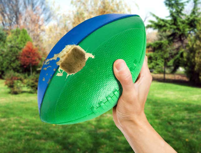 Image for article titled Bite Taken Out Of Nerf Football