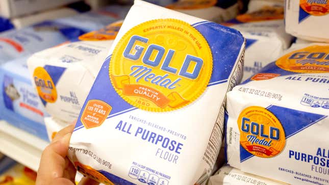 General Mills' Gold Medal all-purpose flour in grocery store