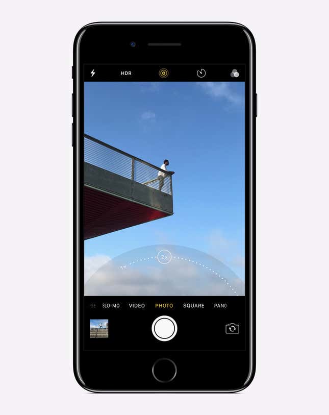 The new zoom function on the iPhone 7 Plus.