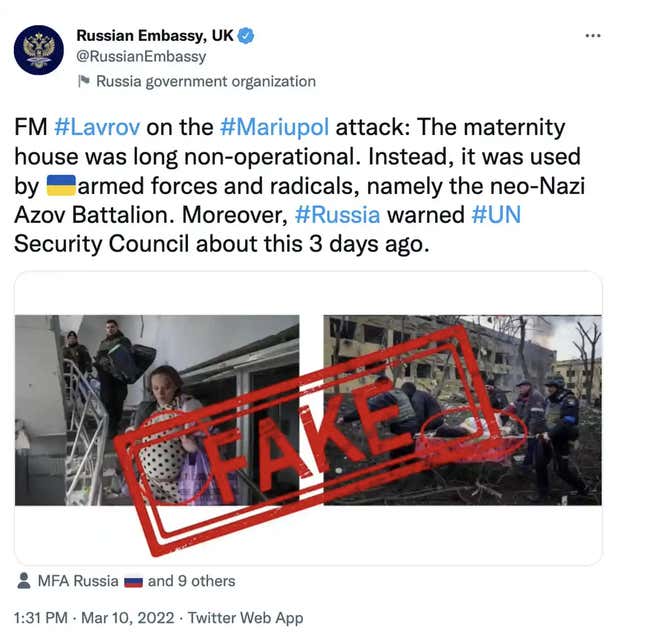 Imagen para el artículo titulado Muere la mujer embarazada herida durante el bombardeo al hospital de Mariúpol que los medios rusos tildaron de "fake"
