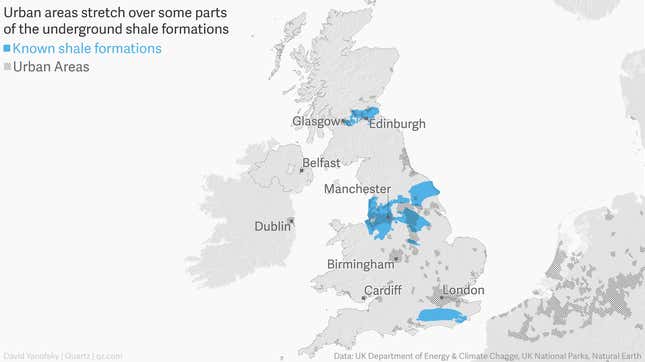 Image for article titled Nearly half the UK is up for fracking, and these maps show you where