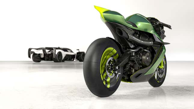 Image for article titled The Aston Martin AMB 001 Pro Is an F1 Car on Two Wheels
