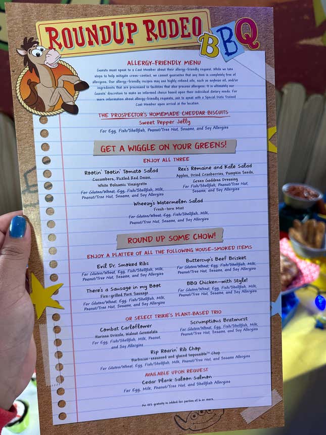 Image for article titled Get a Taste of Walt Disney World's Toy Story-Themed Roundup Rodeo BBQ