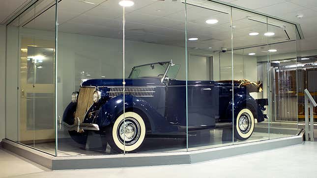 1936 Ford Phaeton on display at the FDR Presidential Library