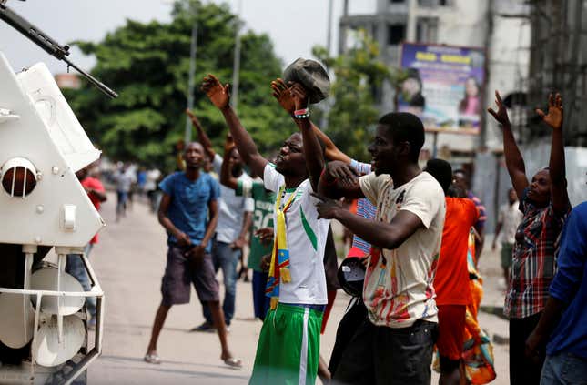 Protest in the Democratic Republic of the Congo escalate, leaving at least 20 dead, as Josef Kabila refuses to step down