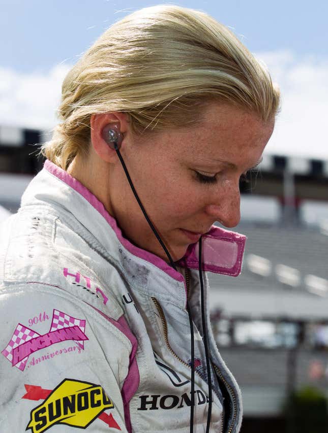 Pippa Mann at an IndyCar series race in 2015.