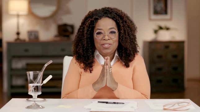 In this screengrab, Oprah Winfrey speaks during the GCAPP EmPOWER Party &amp; 25th Anniversary Virtual Event on November 12, 2020.