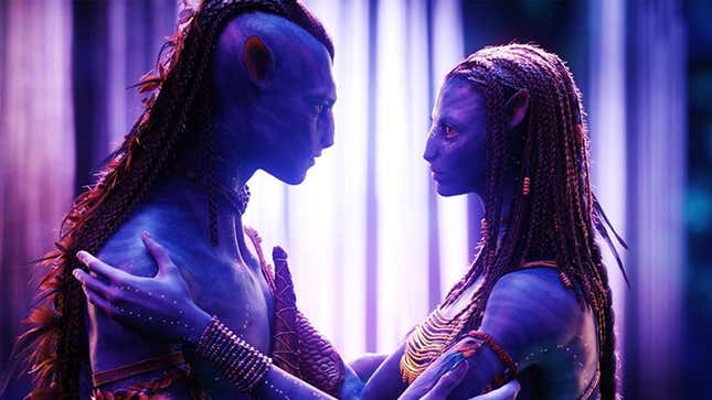 Jake and Neytiri as they appeared in the original Avatar.