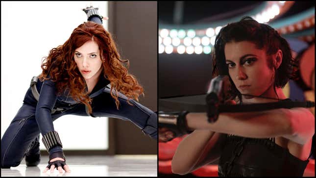 Left: Black Widow in Iron Man 2 (Photo: Paramount Pictures); Right: Huntress in Birds Of Prey (Photo: Warner bros.)